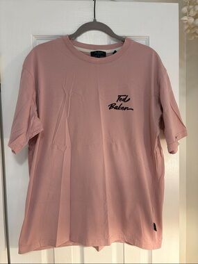 Ted Baker Men's Dusty Pink Logo Crew Tee